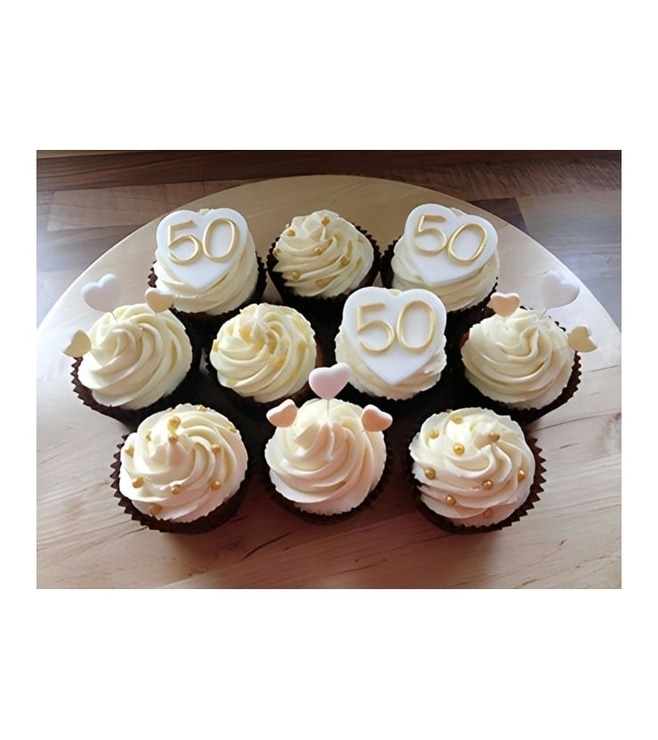 Birthday Hearts Dozen Cupcakes