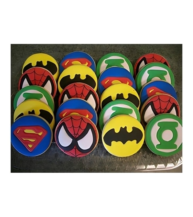 Superhero Emblem Cookies