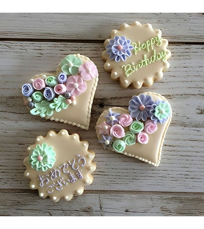 Flower Bunch Birthday Cookies