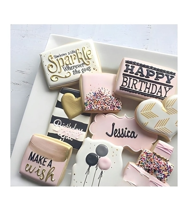 Sparkling love Birthday Cookies