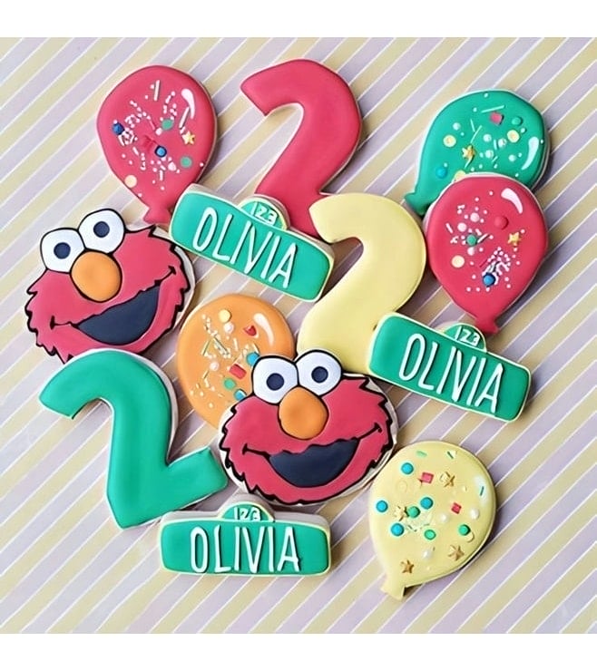 Happy Elmo Birthday Cookies