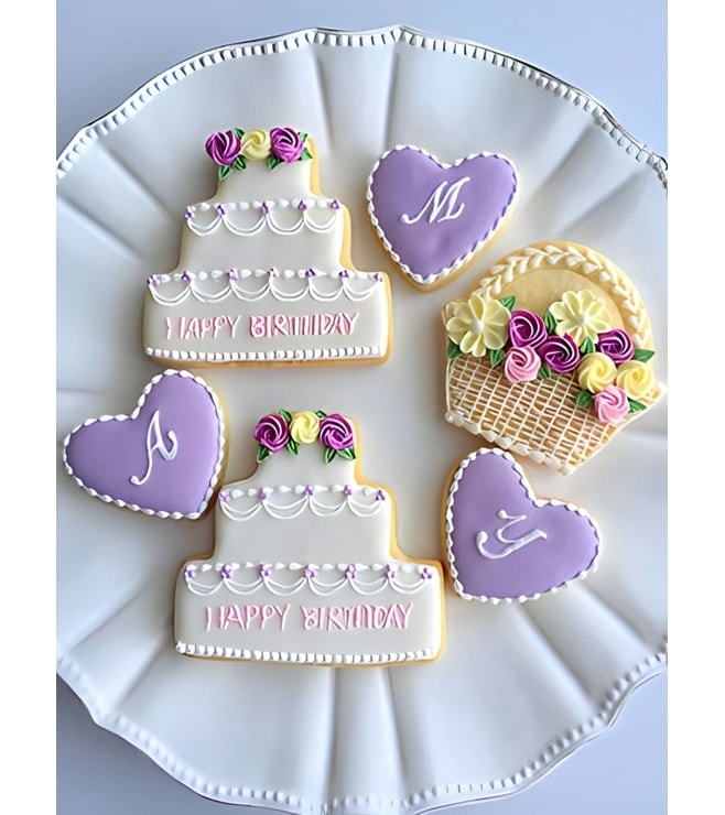 Lavender Hearts cookies