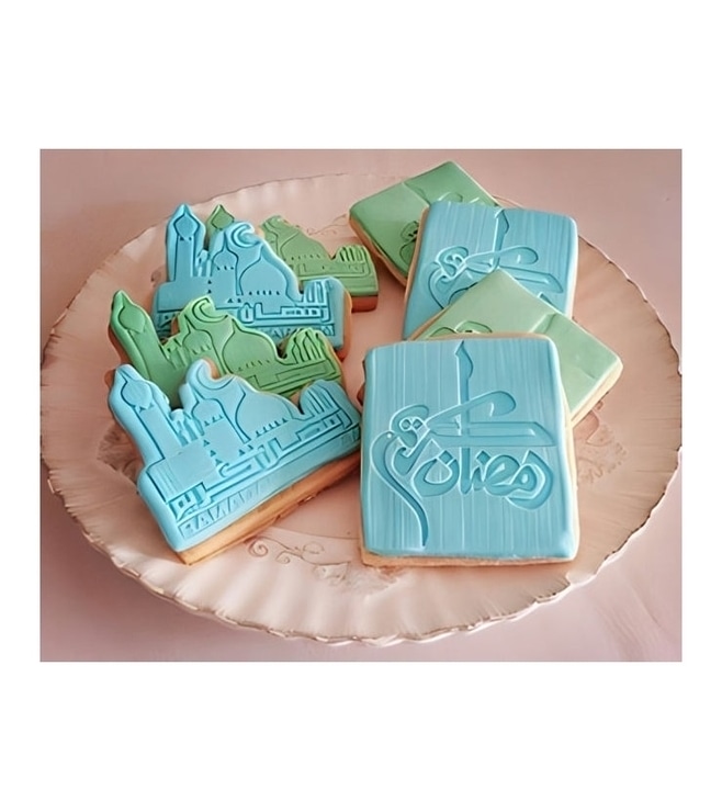 Green and Blue Ramadan Cookies