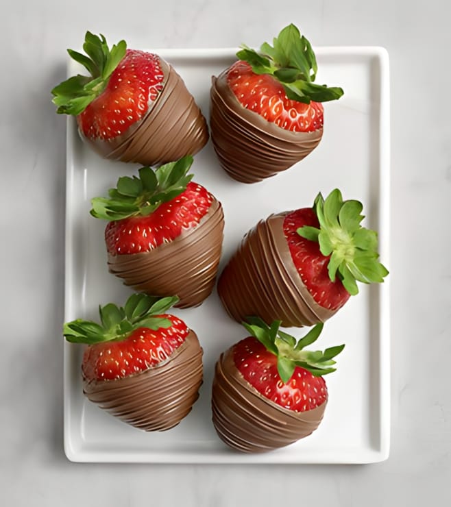 Satin Smooth Dipped Strawberries, Chocolate Truffles