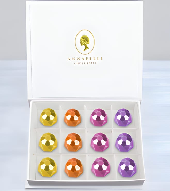 Ornate Gemstones Chocolate Box by Annabelle Chocolates, Gemstone Chocolates