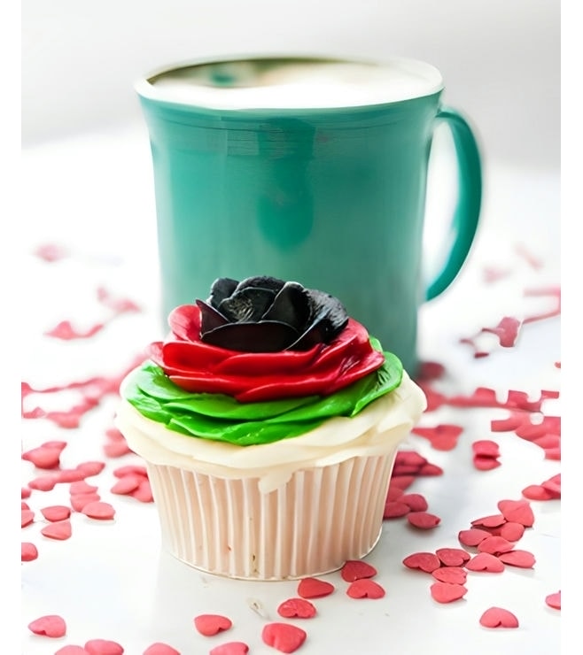 Blooming Rose Flag Cupcakes