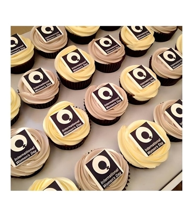 Women's Day Logo Cupcakes