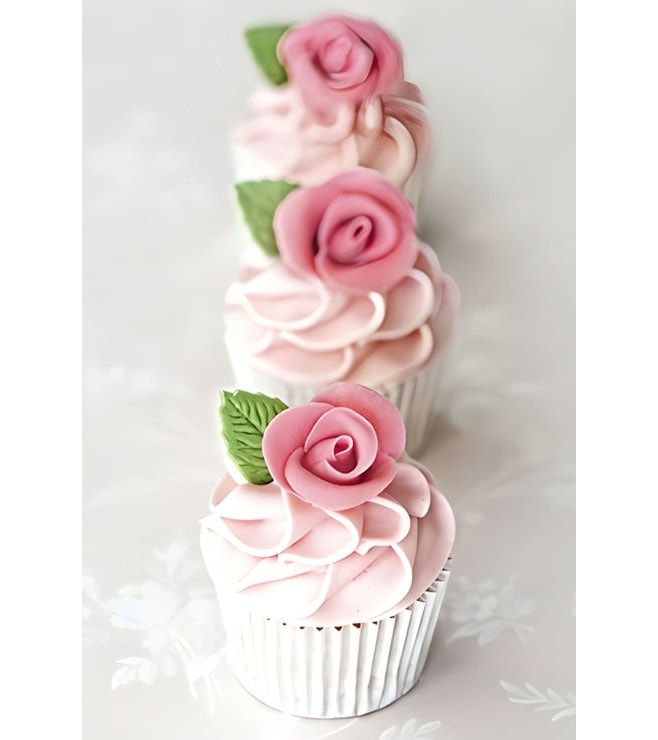Precious Rose Cupcakes
