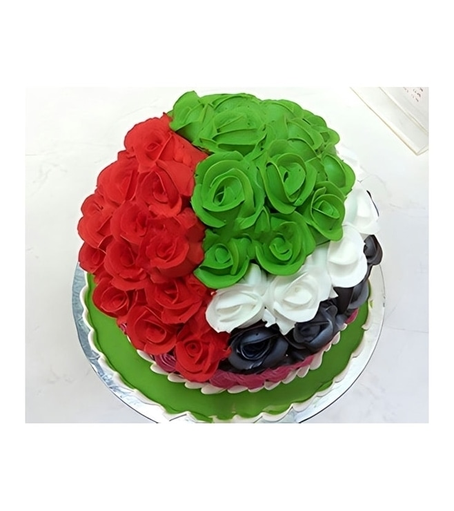 UAE Flag Rosette Cake