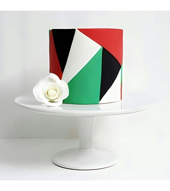 Abstract UAE Flag Cake