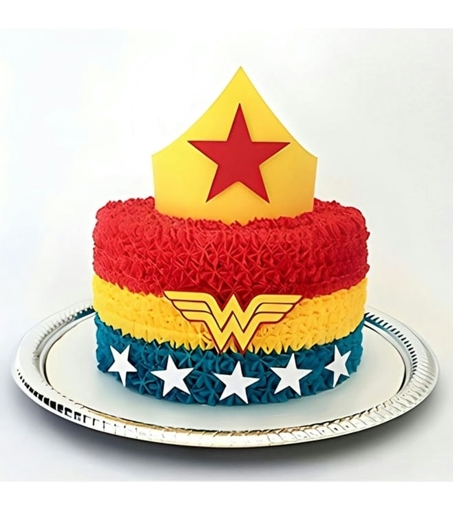 Wonder Woman Ruffles Cake
