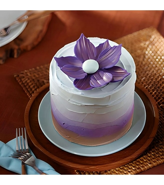 Purple Poinsettia Cake