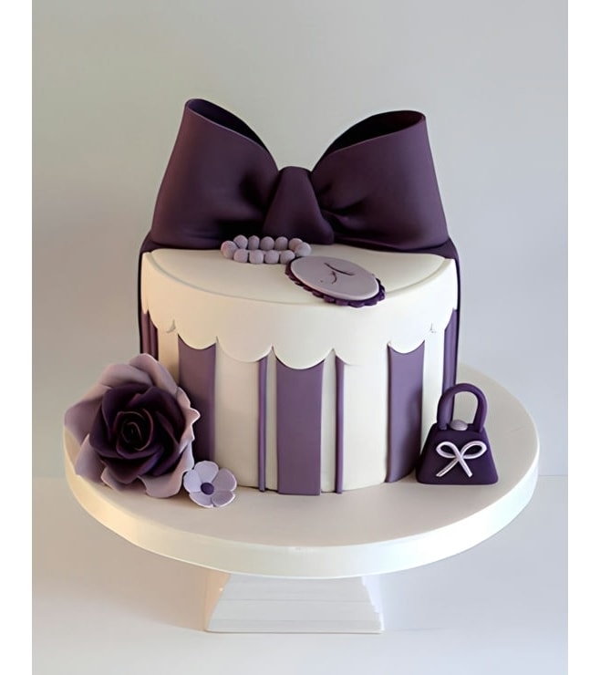 Purple Elagance Bow Cake