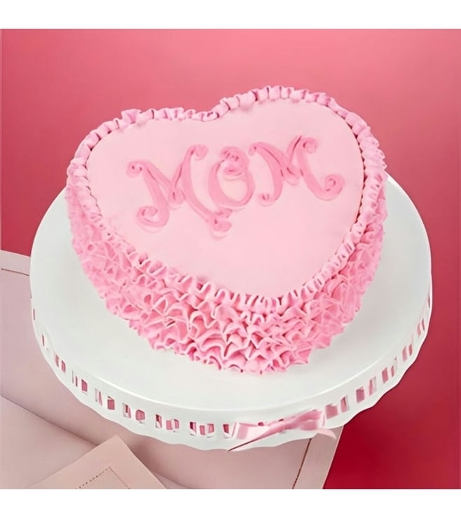 Ruffle Hearts Mother's Day Cake