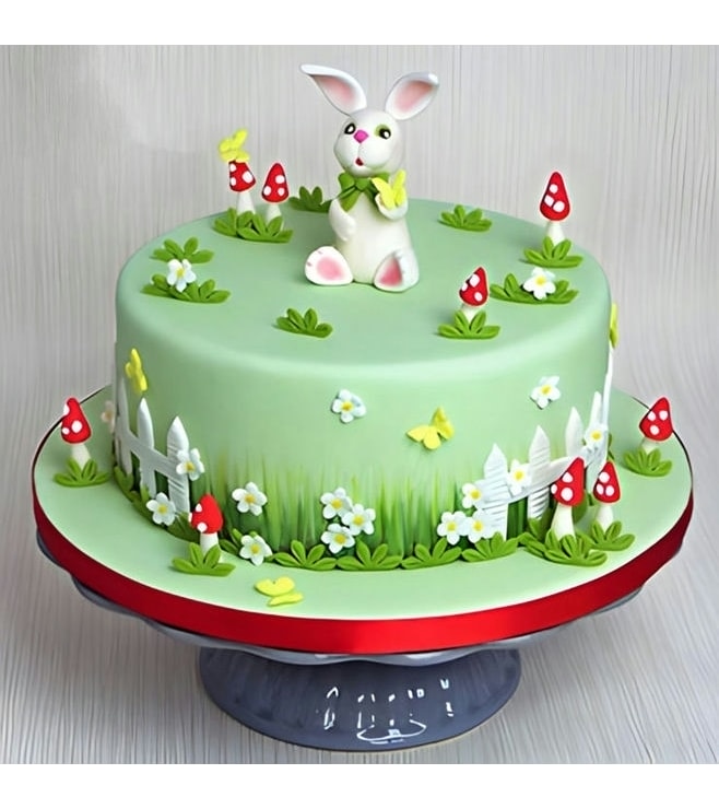 Spring Meadow Bunny Cake