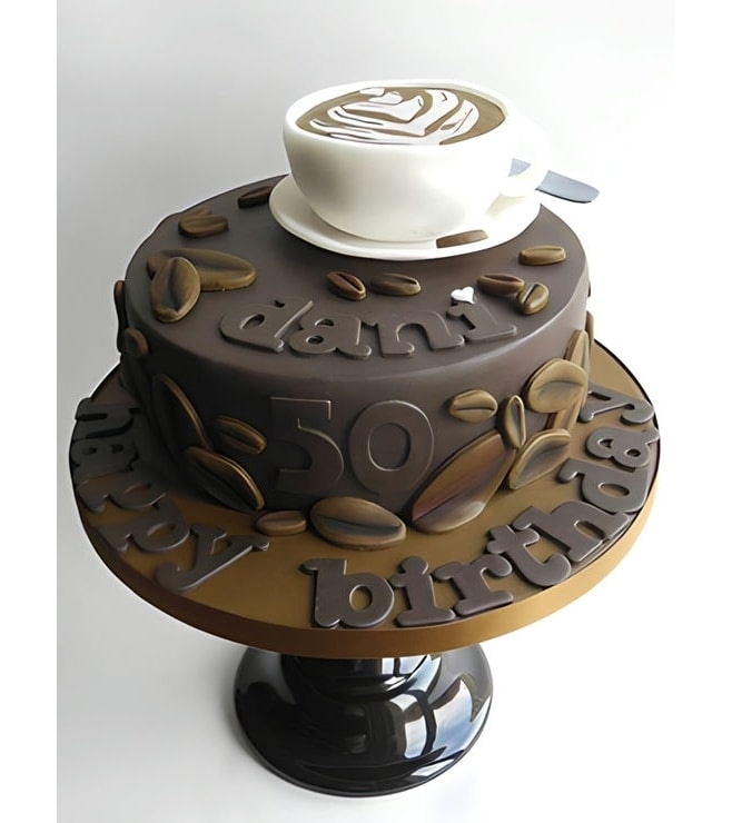 High-End Coffee Themed Cake