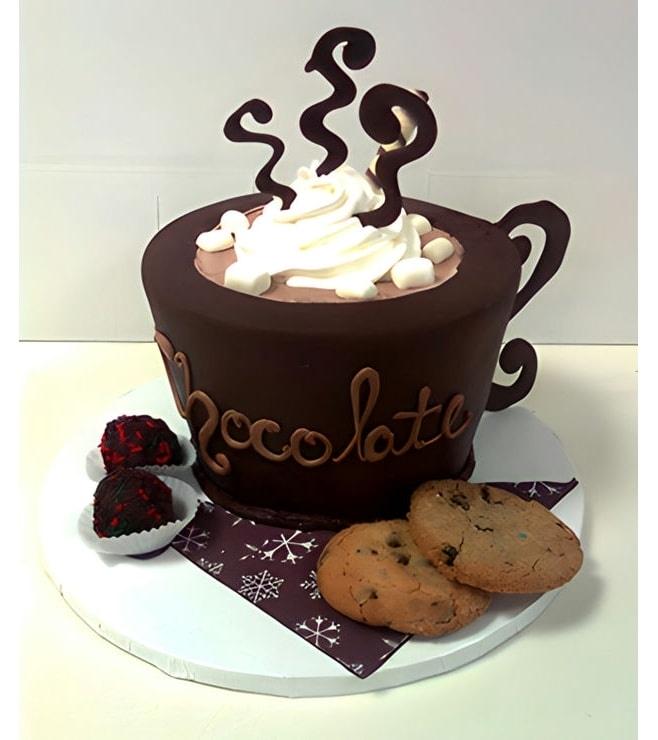 Hot Chocolate Themed Cake, Coffee Cakes