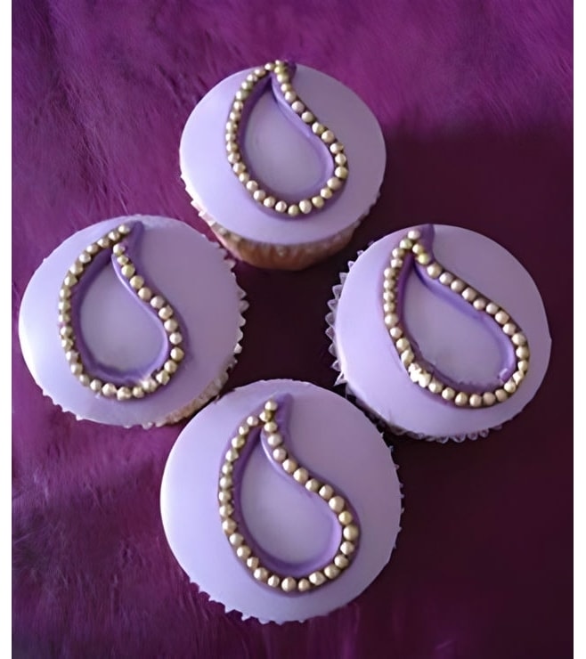 Purple Pearl Diwali Cupcakes