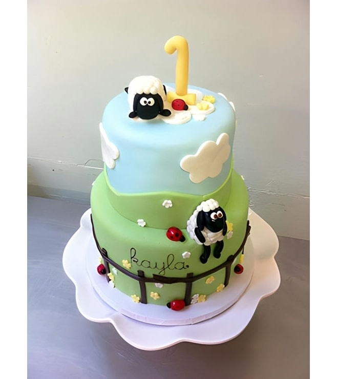 Sheeps In the Field Cake