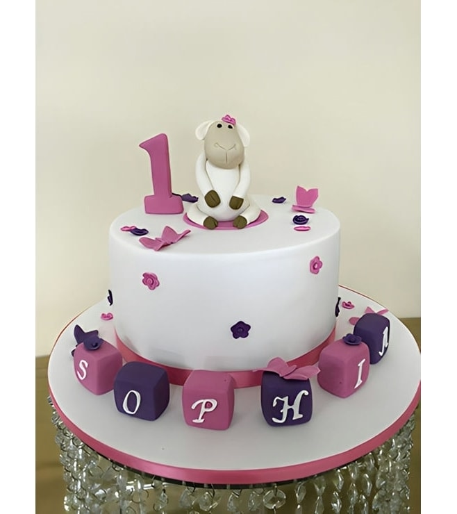 Purple Themed Sheep Cake
