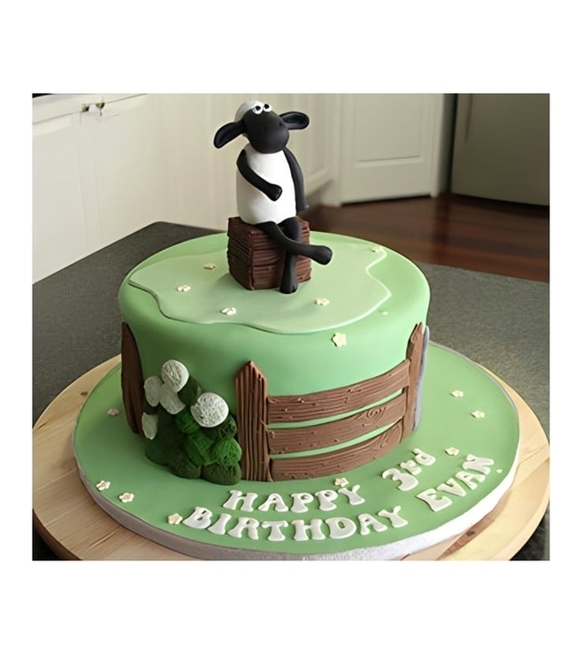 Sheep in The Meadow Cake