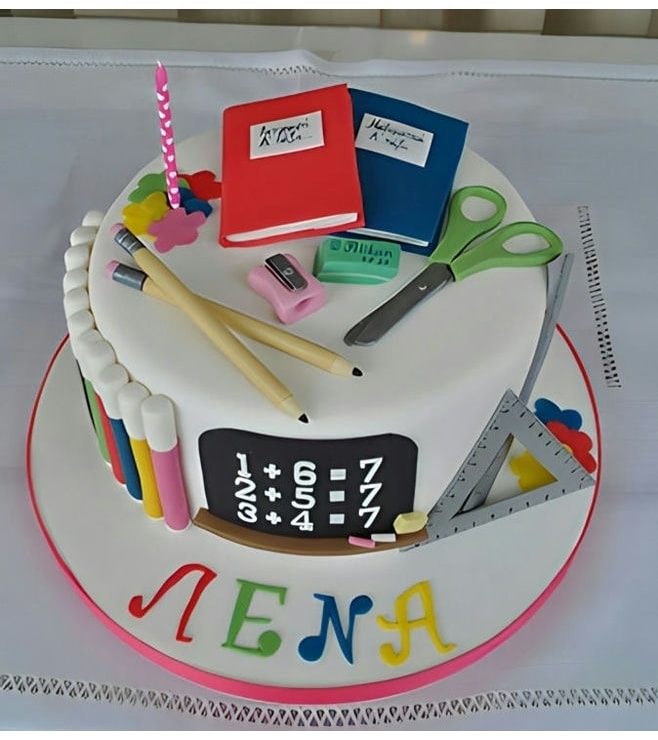 School Essentials Cake