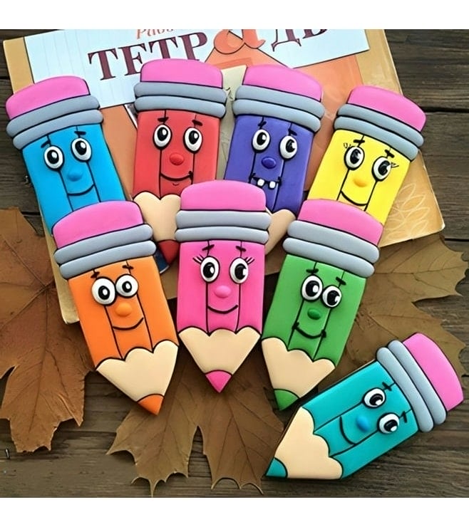 Color Pencil Pack Cookies, Back to School