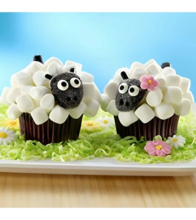 Joyous Sheep Cupcakes