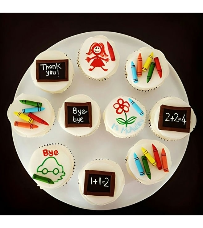 Crayon Doodles Cupcakes, Back to School