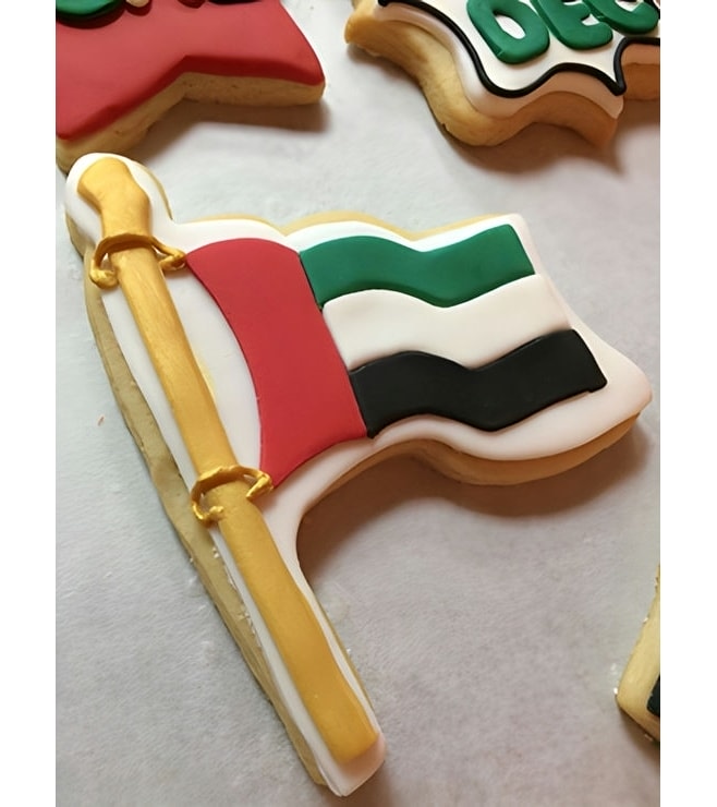 Golden Flag Pole Cookies