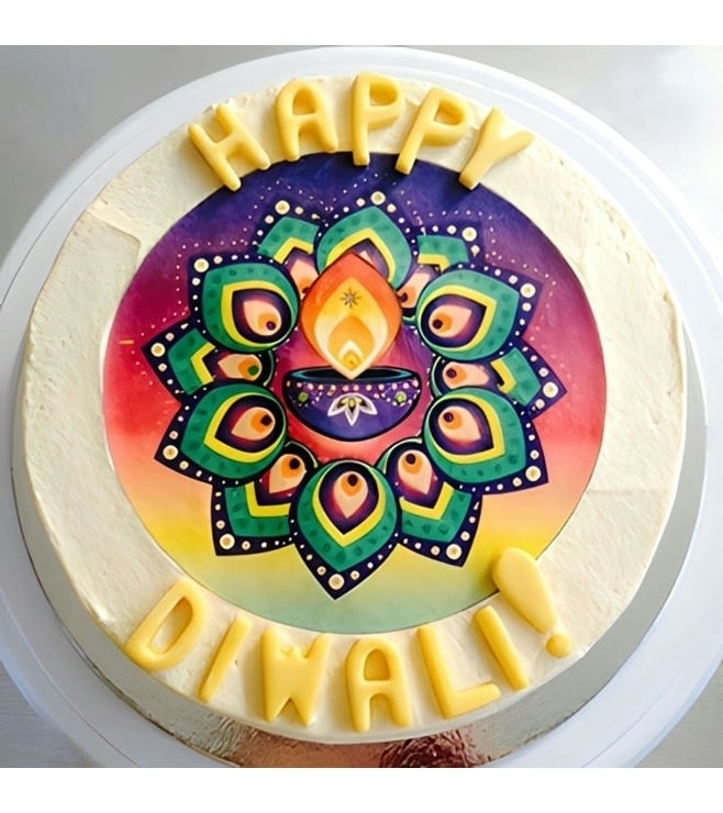 Ornate Diwali Lantern Cake