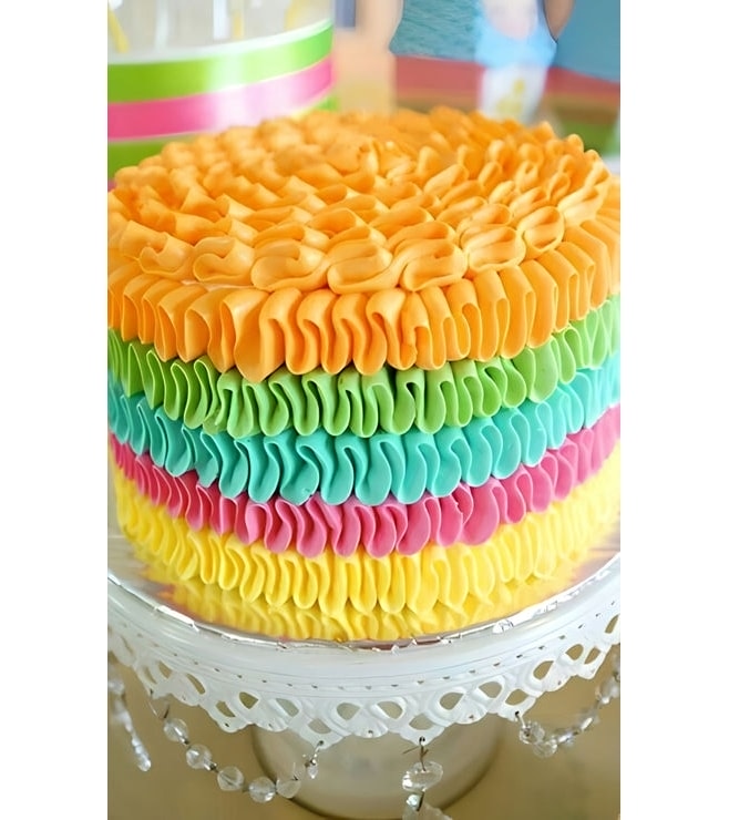 Colored Frills Cake