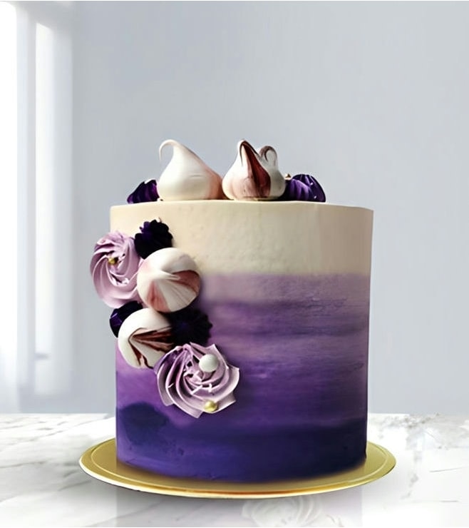 Purple Ombre Mono Cake, Serving Size: 2