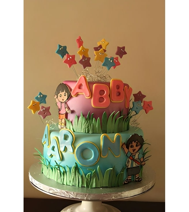 Dora and Diego Jungle Star Cake