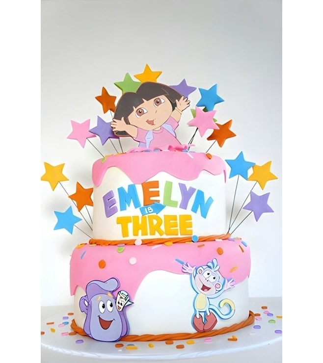 Dora and Boots' Great Adventure Cake