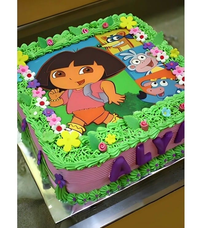 Dora and Friends Birthday Collage Cake, Dora Explorer Cakes