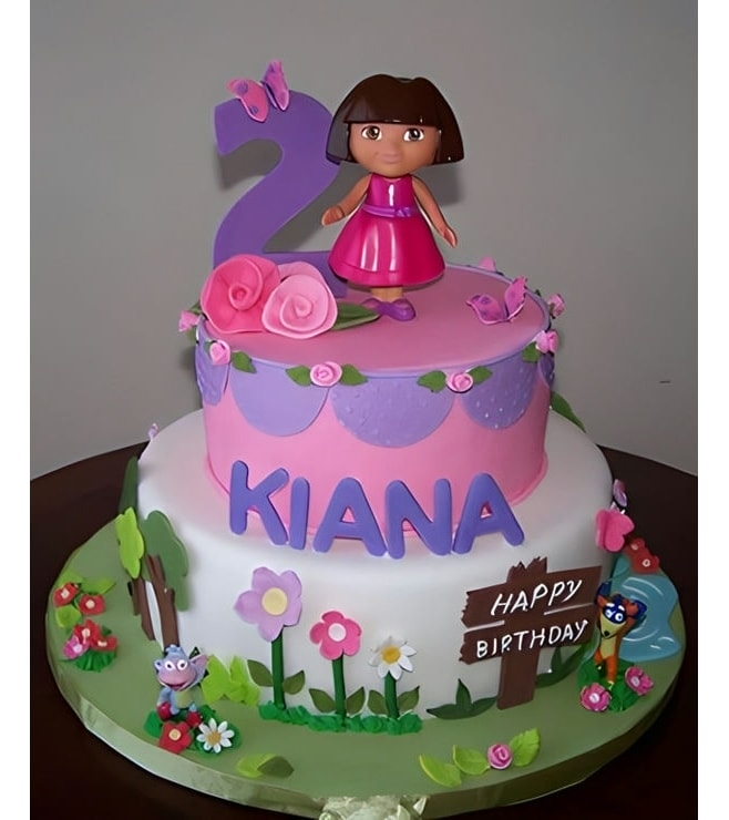 Pretty in Pink Dora the Explorer Cake