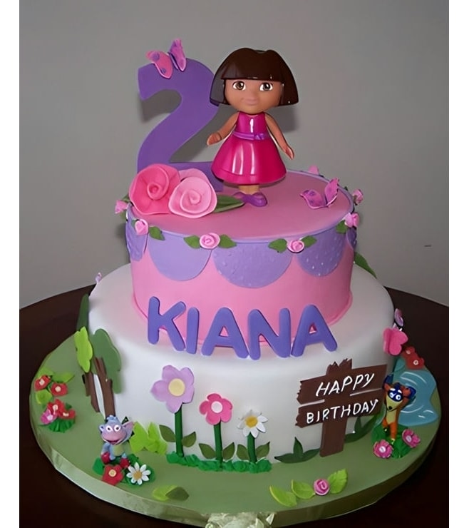 Pretty in Pink Dora the Explorer Cake, Dora Explorer Cakes