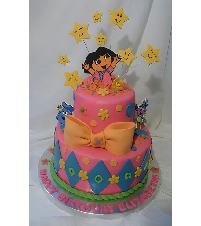 Dora the Explorer Big Bow Birthday Cake