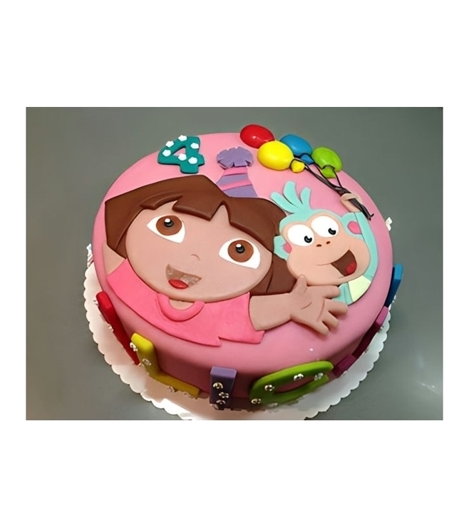 Dora and Boots Balloon Bash Cake, Dora Explorer Cakes
