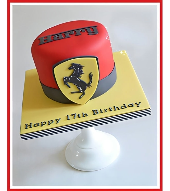 Ferrari Pedestal Cake, Car Cakes