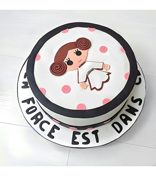 Polkadot Princess Leia  Birthday Cake