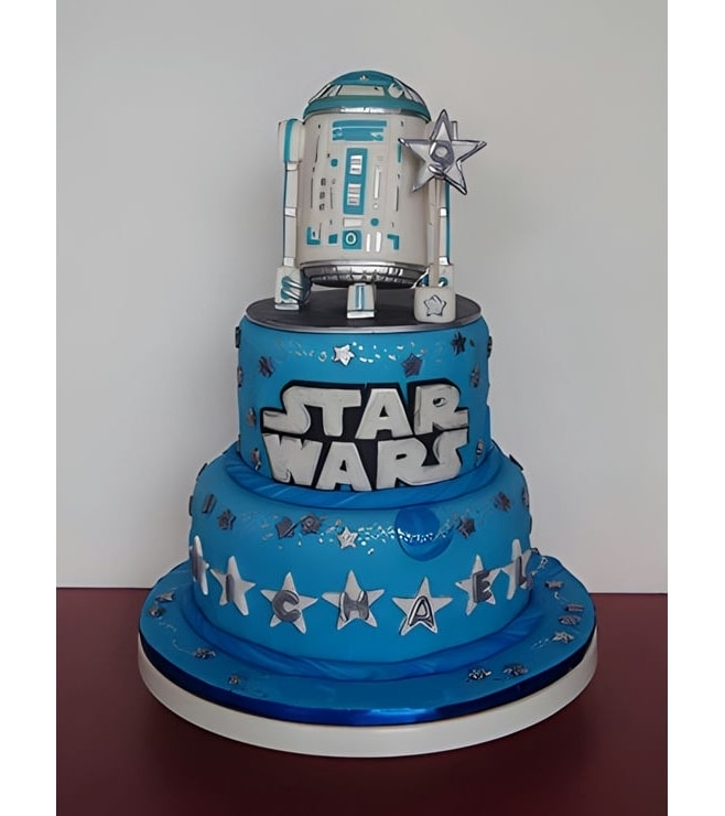 Tiered R2D2 Birthday Cake, Star Wars Cakes