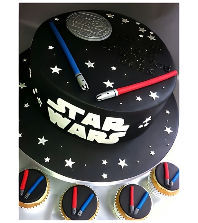 Lightsaber Duel Birthday Cake