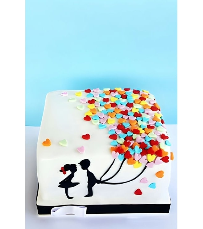 Sweet Surprise Balloons Cake, Love and Romance