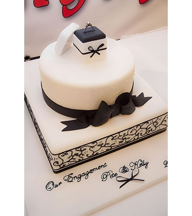 Classic Ringbox Cake, Engagement Cakes