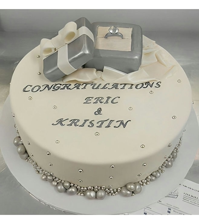 Congratulatory Ringbox Cake, Engagement Cakes