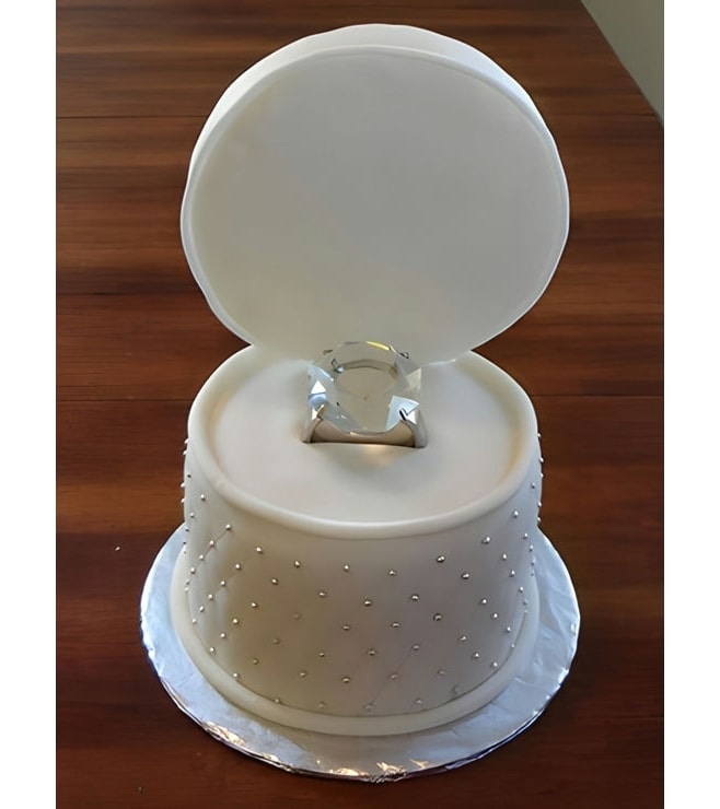 Ringbox Engangement Cake, Engagement Cakes