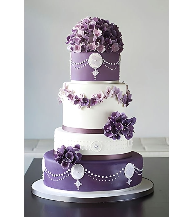 Lavender And White Gem Cake