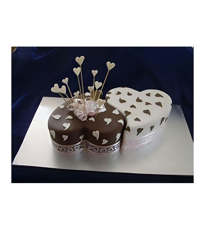 Two Hearts United Cake, Engagement Cakes